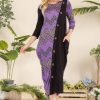 Full Size Geo Print Paneled Dress with Buttons Plus Size - Lilac Geometric